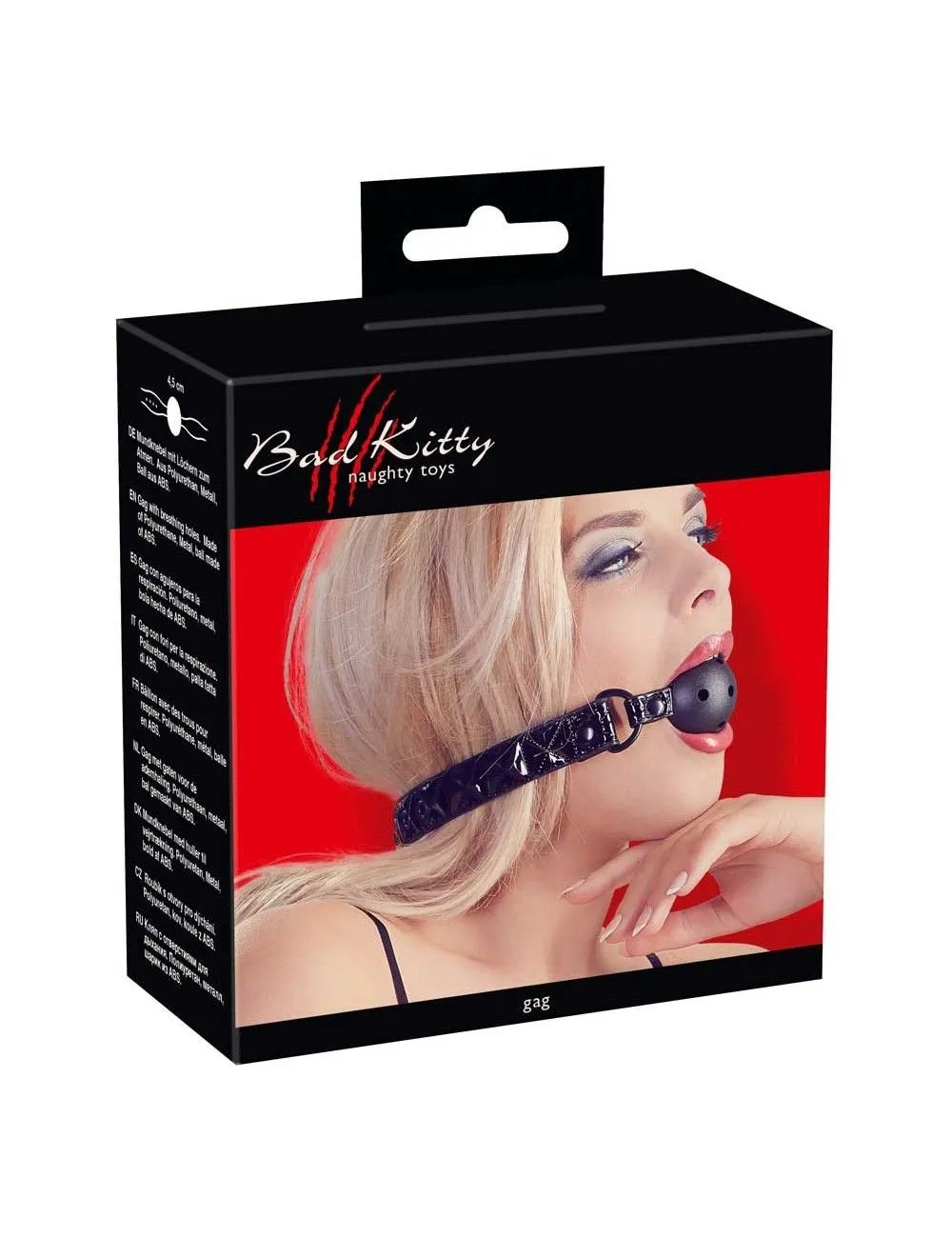 Baillon Réglable Noir Design Diamant Bad Kitty – Image 3