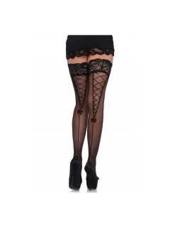 Bas Dentelle Et Couture Arrière Leg Avenue