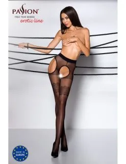 Passion Lingerie Bas Jarretelles TI002B 20 DEN Noir Passion