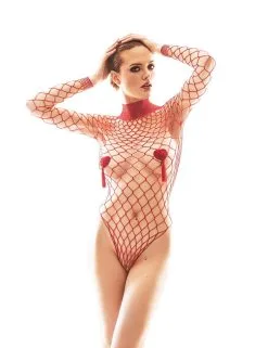 Anaïs Body Forca Résille Rouge Anais