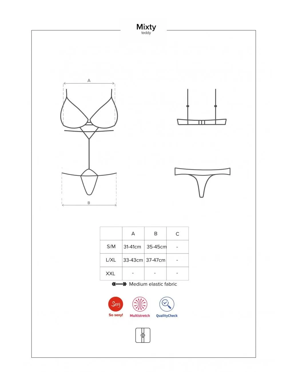 Obsessive Lingerie Body Lanières Noir Mixty Obsessive – Image 7