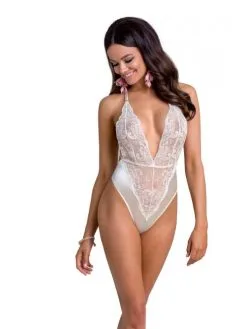 Body Satiné Et Dentelle écru Inoé Casmir