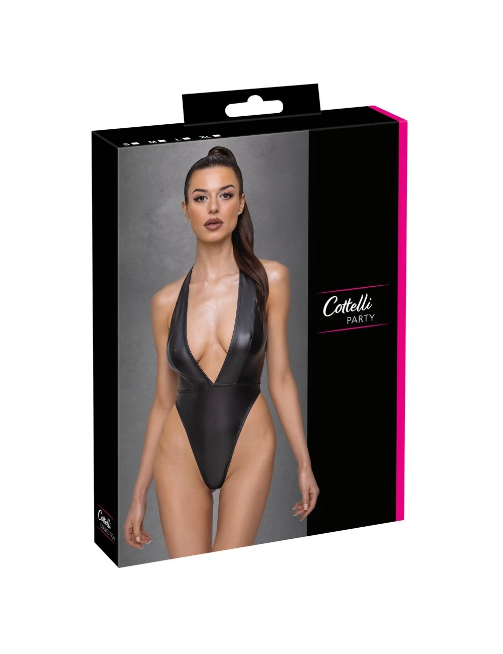 Cottelli Collection Body String Noir Exchancré Et Décolleté Cottelli – Image 6