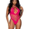 Body String Sans Manches Rose Fluo Leg Avenue