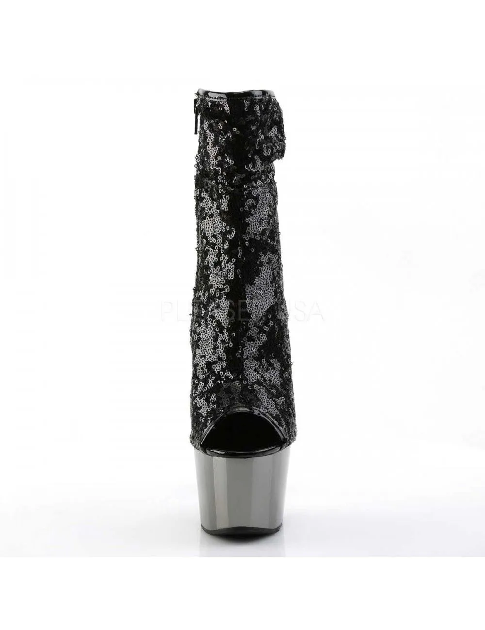 Pleaser USA Shoes Bottine Plateforme Pole Dance Sequin Noir Pleaser – Image 2