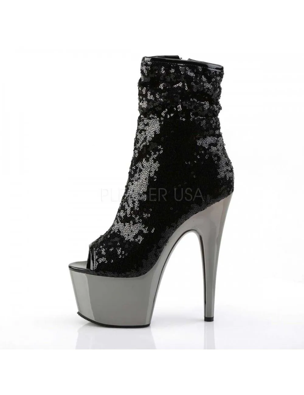 Pleaser USA Shoes Bottine Plateforme Pole Dance Sequin Noir Pleaser – Image 3