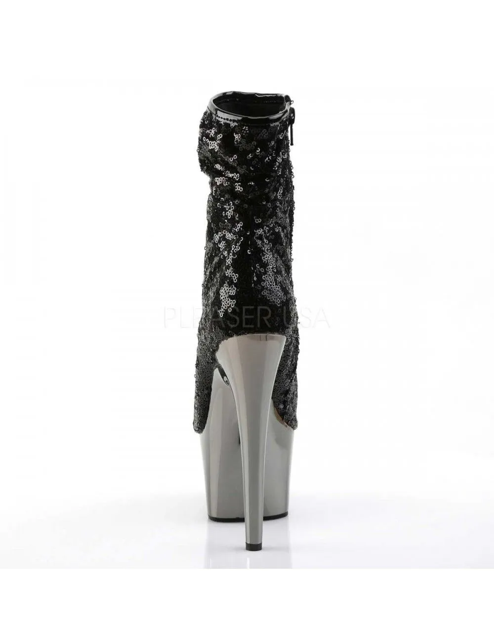 Pleaser USA Shoes Bottine Plateforme Pole Dance Sequin Noir Pleaser – Image 4