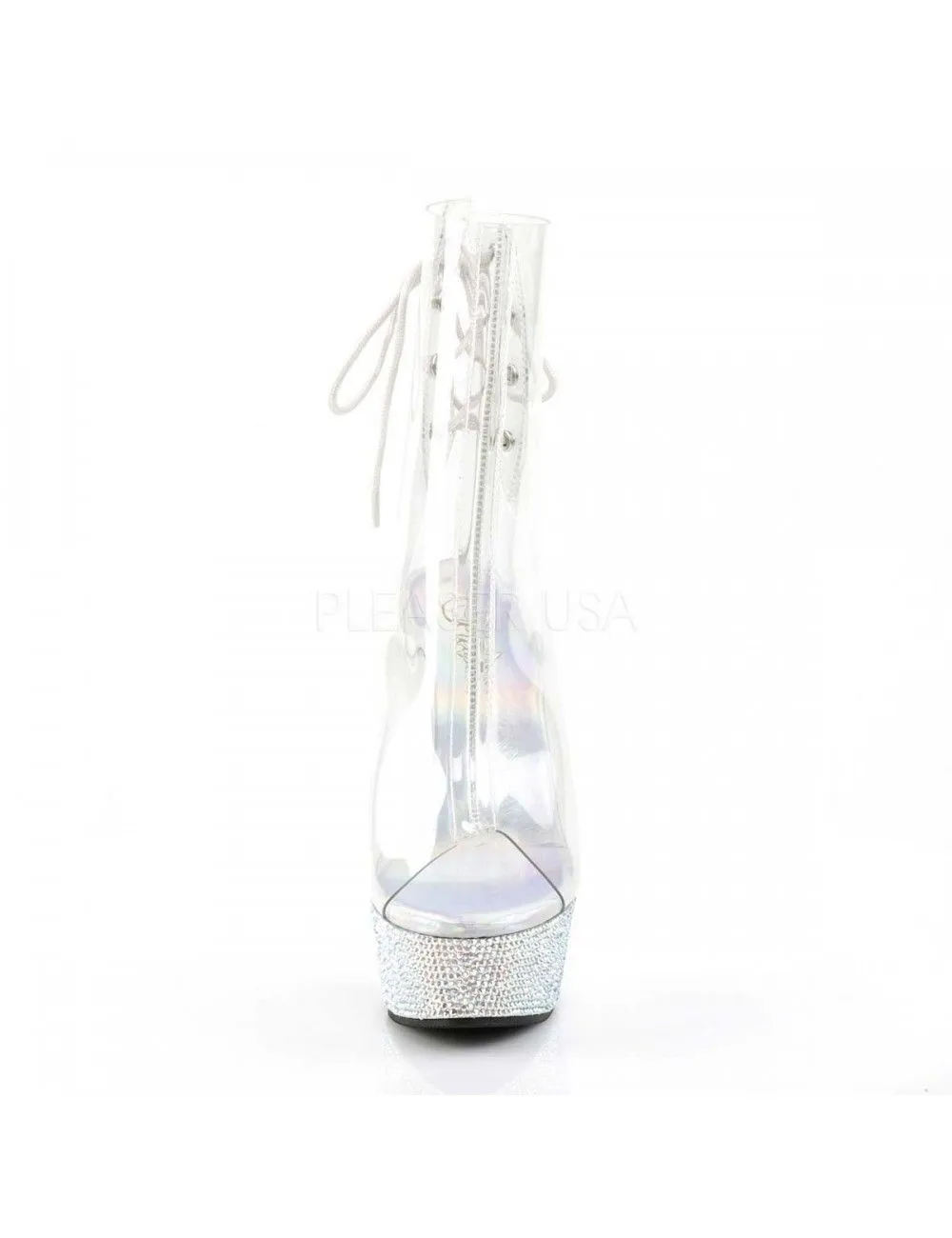 Pleaser USA Shoes Bottines Joyaux Et Strass Transparent Luxe PLEASER – Image 2