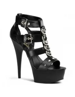 Pleaser USA Shoes Bottines Plateforme Anneaux Métal Pleaser