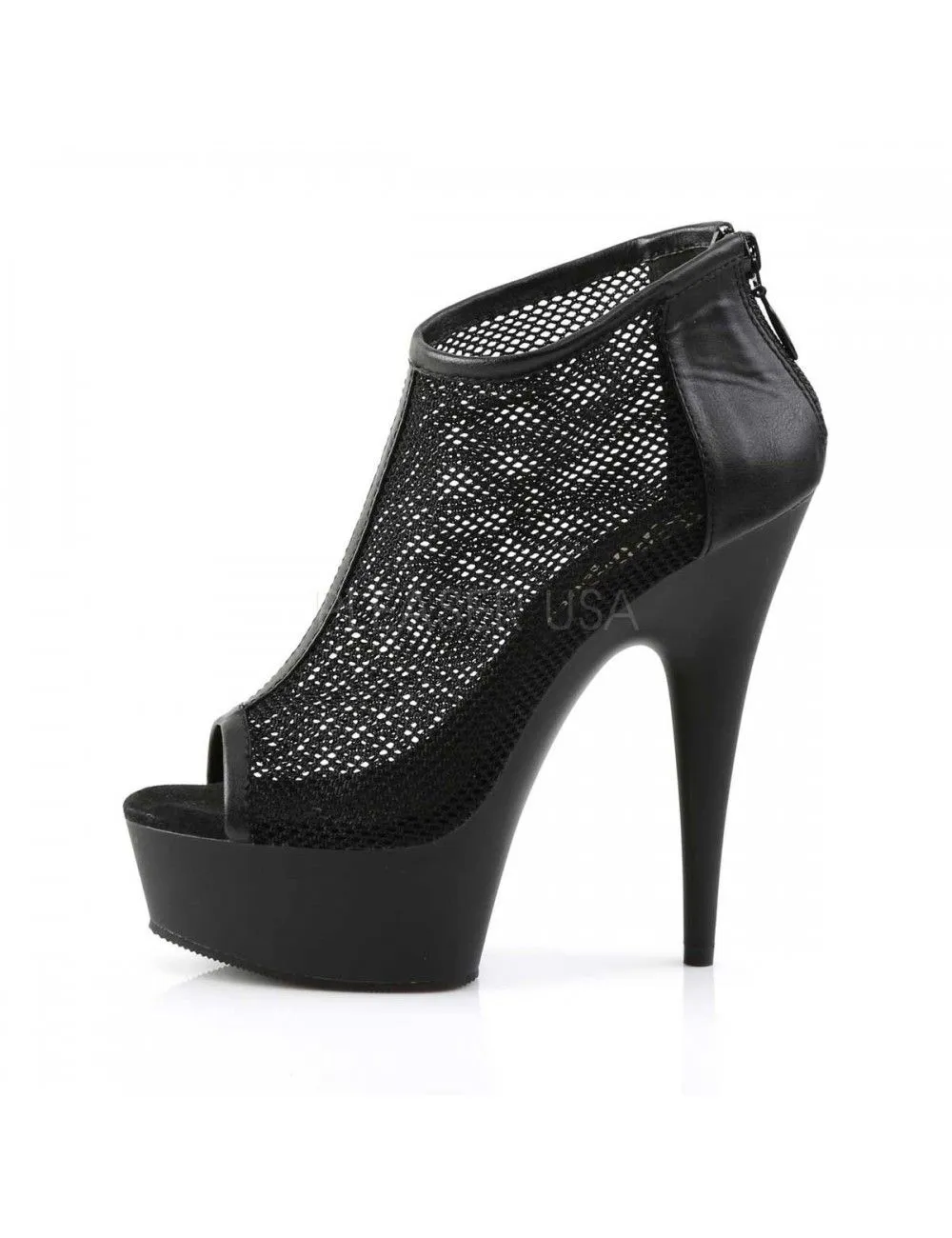 Pleaser USA Shoes Bottines Plateforme Résille Noir & Sexy PLEASER – Image 3