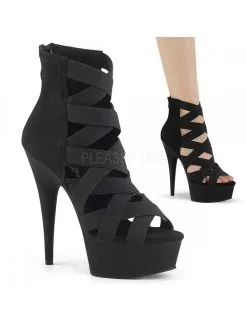 Pleaser USA Shoes Bottines Plateforme Sangles Croisées Elastiques PLEASER