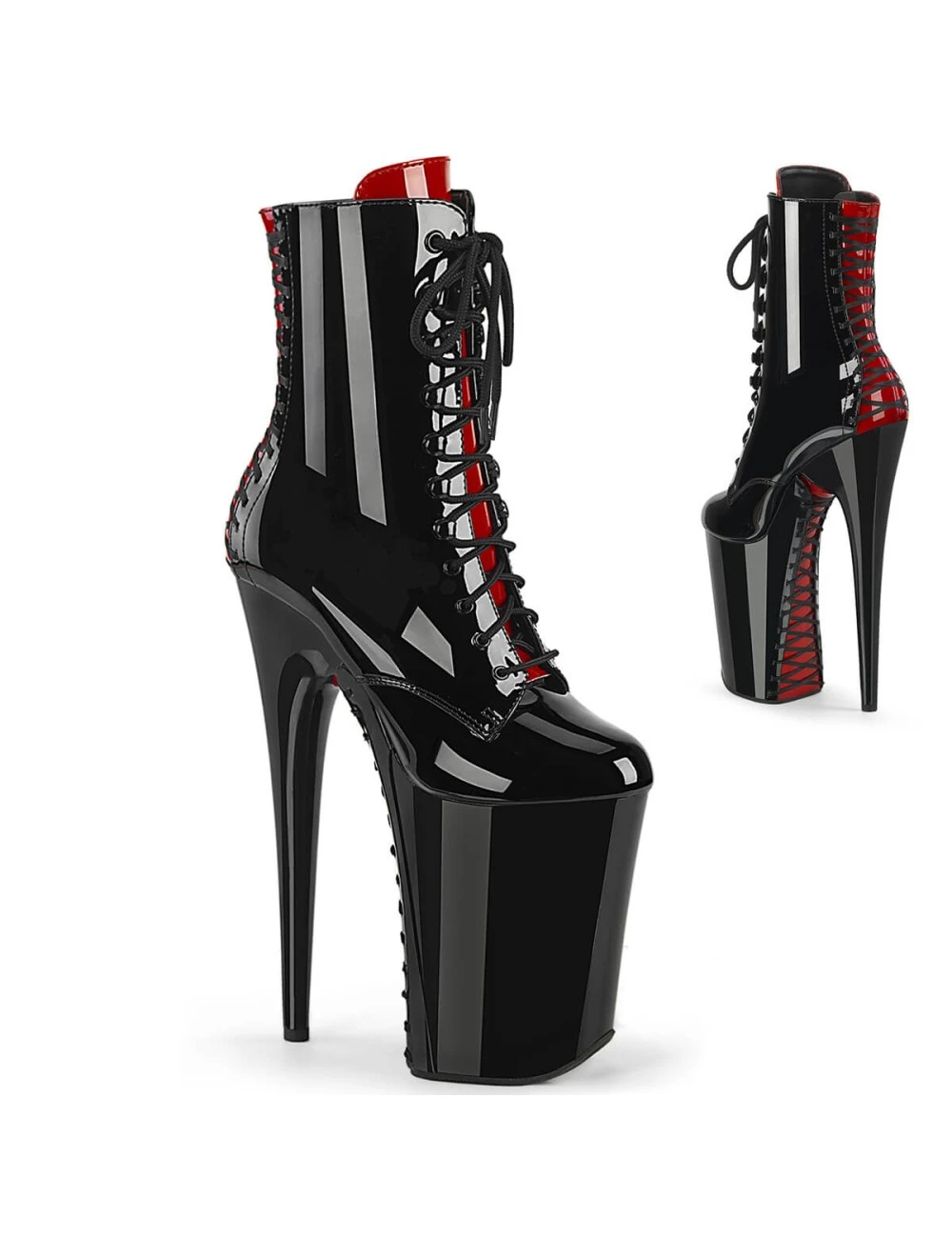 Pleaser USA Shoes Bottines Plateformes Infinity 1020FH Noir Vernis – Image 2