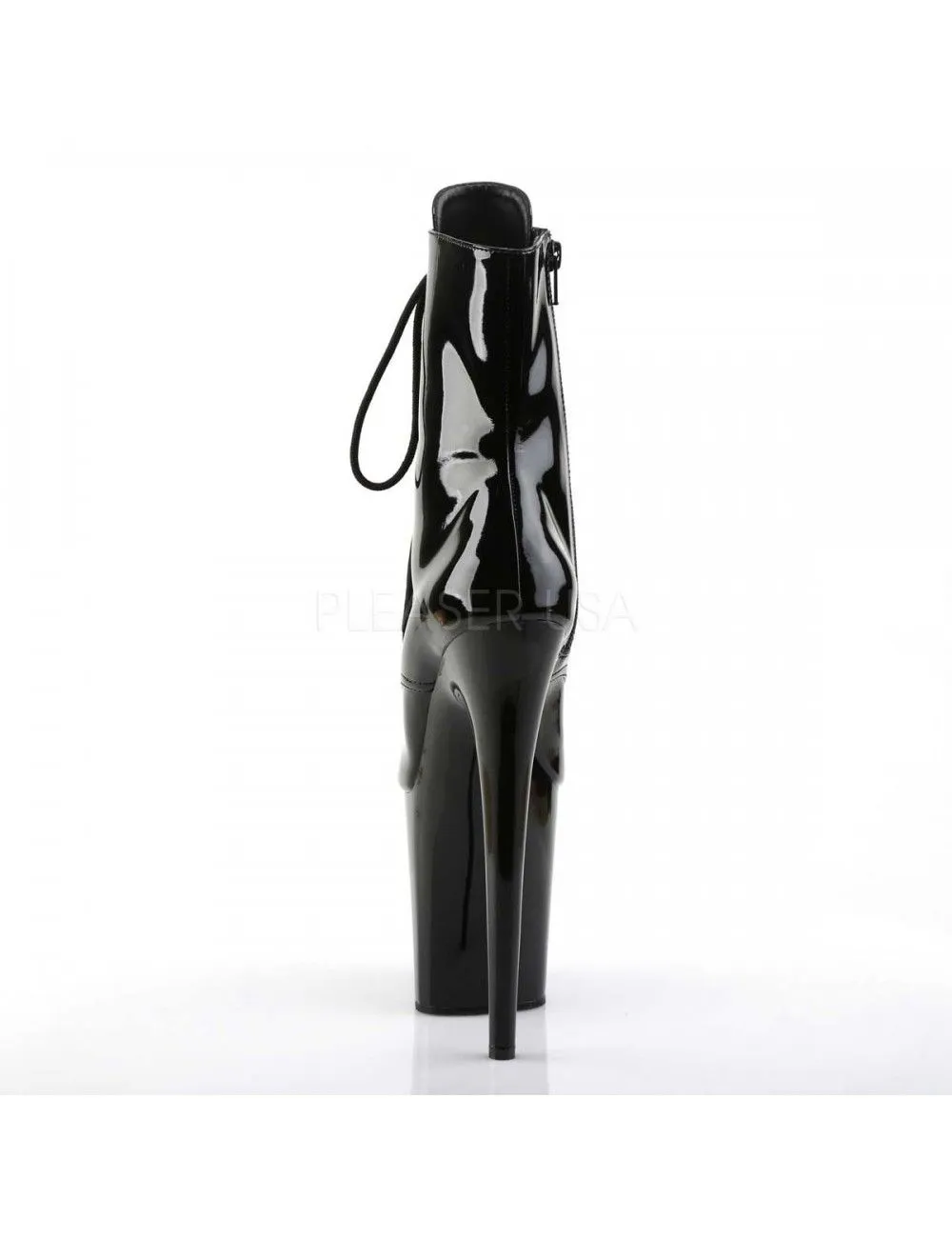 Pleaser USA Shoes Bottines Plateformes Noir Vernis Flamingo Vertigineuse Pleaser – Image 4