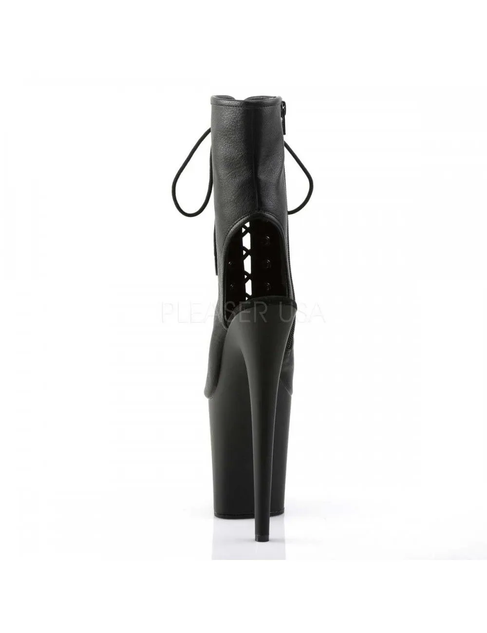 Pleaser USA Shoes Bottines Plateformes Ouverte Noir Mat Flamingo Vertigineuse Pleaser – Image 4