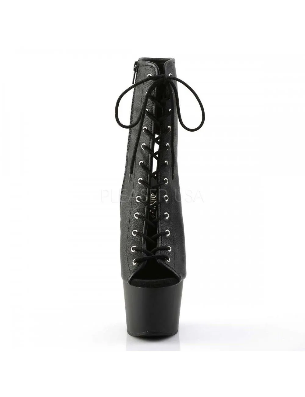 Pleaser USA Shoes Bottines Plateformes Ouvertes Noir Laçage Pleaser – Image 2