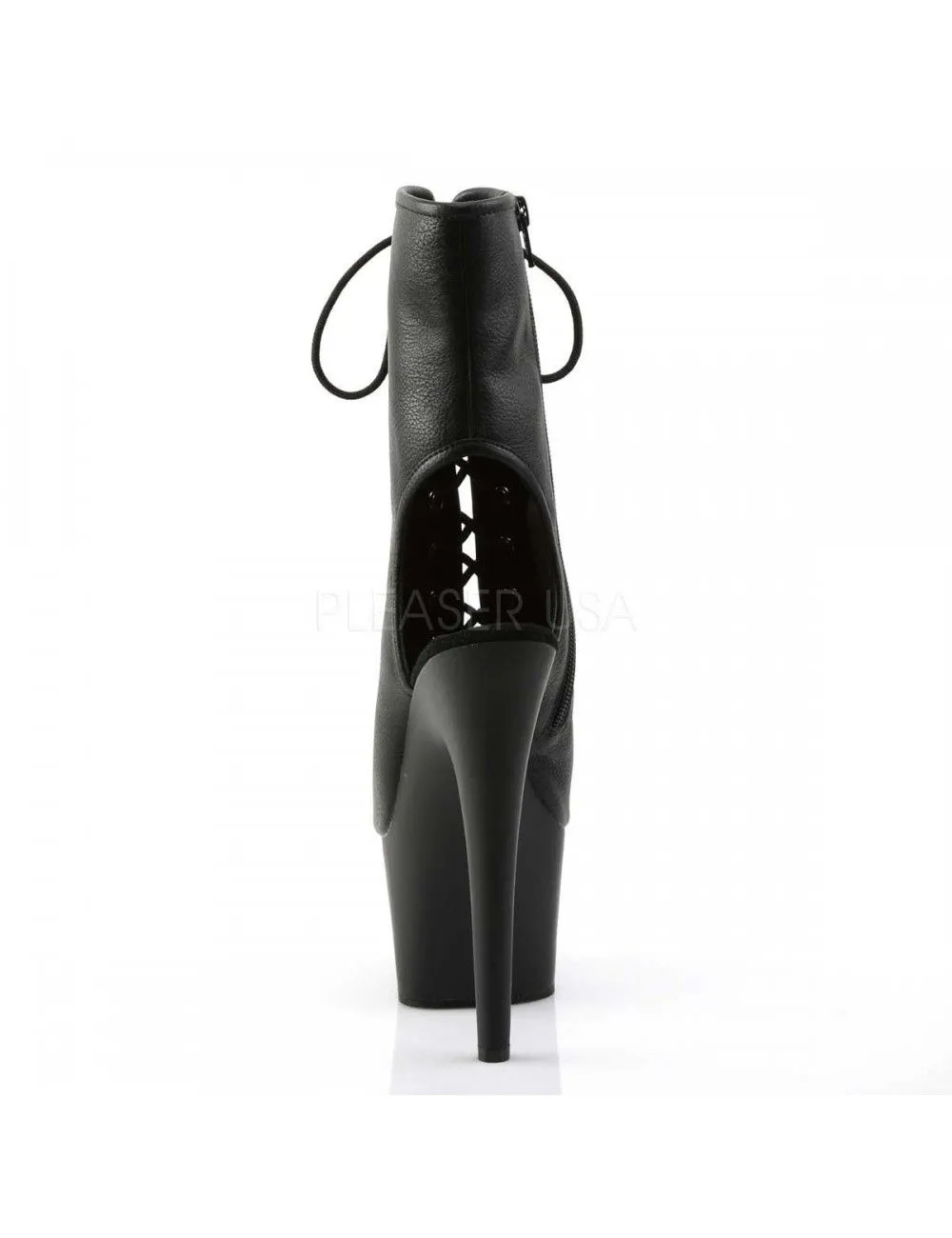 Pleaser USA Shoes Bottines Plateformes Ouvertes Noir Laçage Pleaser – Image 4