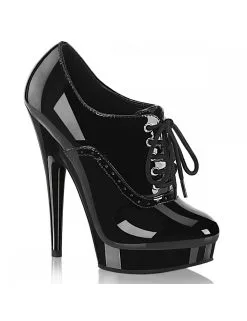 Pleaser USA Shoes Bottines Plateformes Sultry Noire Vernis Pleaser