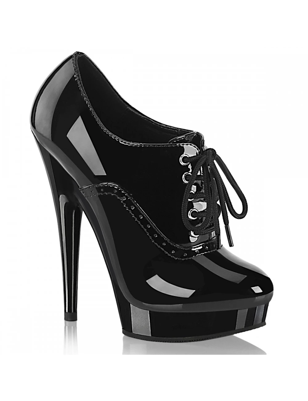 Pleaser USA Shoes Bottines Plateformes Sultry Noire Vernis Pleaser