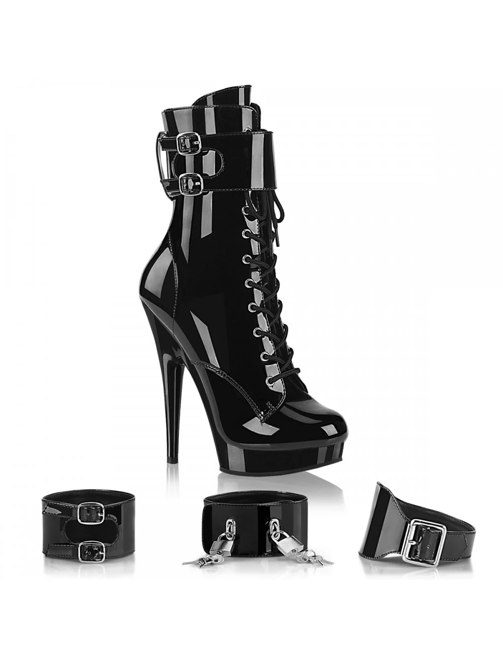 Pleaser USA Shoes Bottines Talon Aiguille Sultry Noir Pleaser