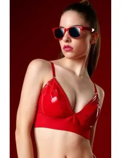 Brassière Vinyle Rouge Jade PATRICE CATANZARO