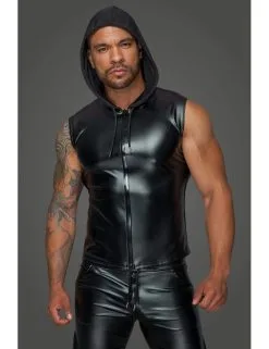 Chemise à Capuche Noir Handmade