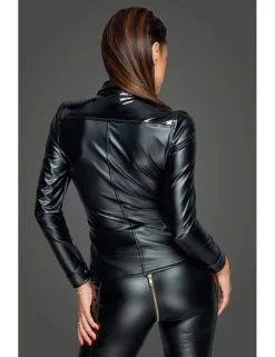 Chemise Vinyle Deux Tons Noir Handmade