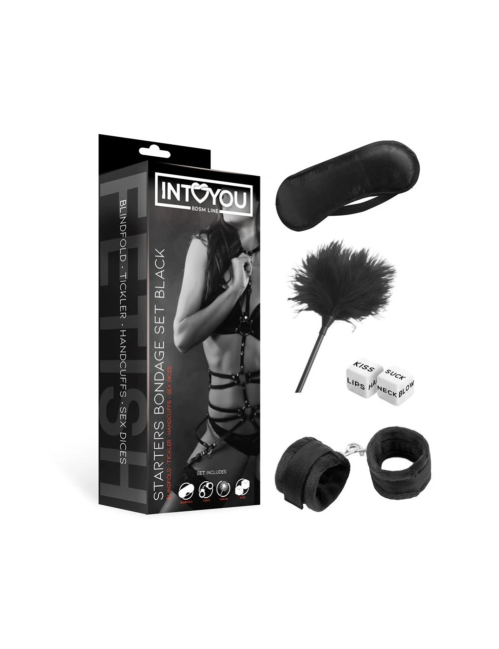 Coffret Initiation Bondage Noir 4 Pièces Intoyou