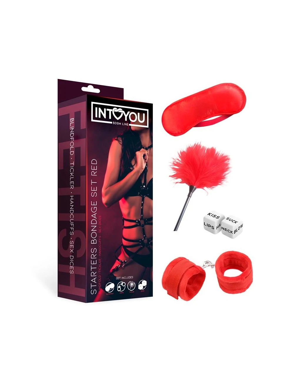 Coffret Initiation Bondage Rouge 4 Pièces Intoyou