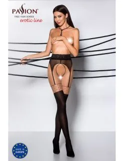 Passion Lingerie Collants Ouverts TI003B 20/40 DEN Noir Passion