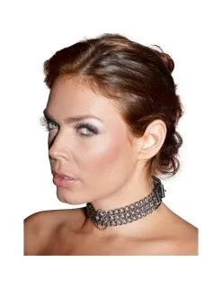 Collier 3 Chaînes En Cuir Noir ZADO
