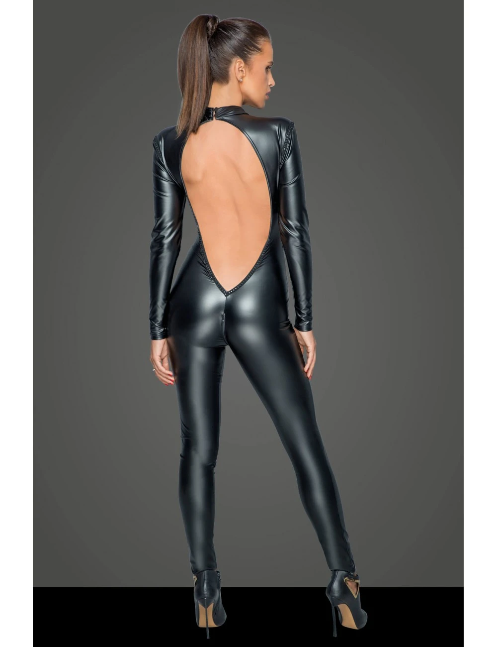 Combinaison Vinyle F230 Missbehaved Noir Handmade – Image 3