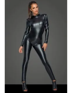 Combinaison Vinyle F230 Missbehaved Noir Handmade