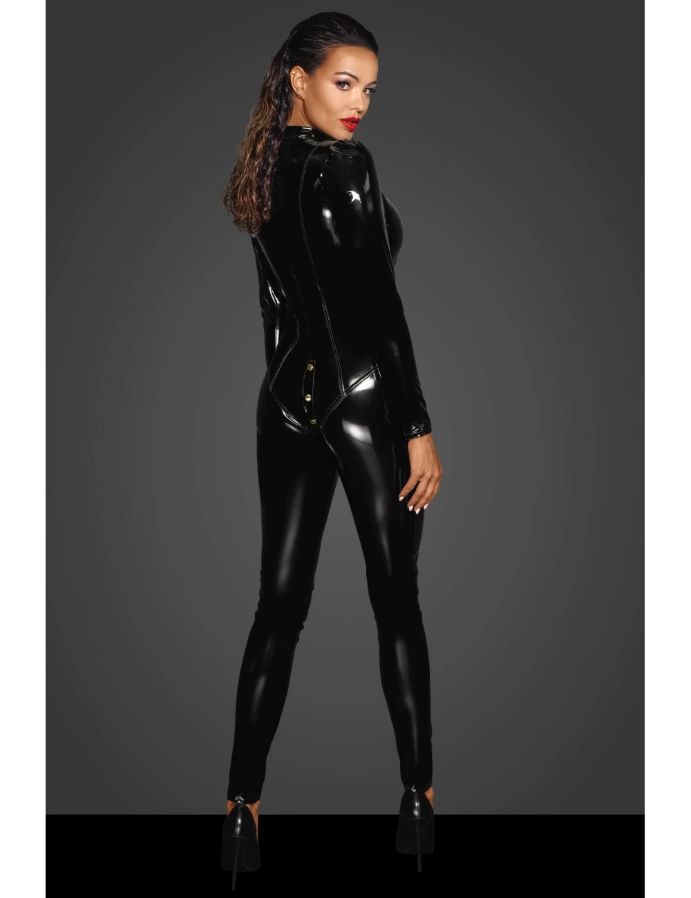 Combinaison Vinyle F247 Fabulous Noir Handmade – Image 2