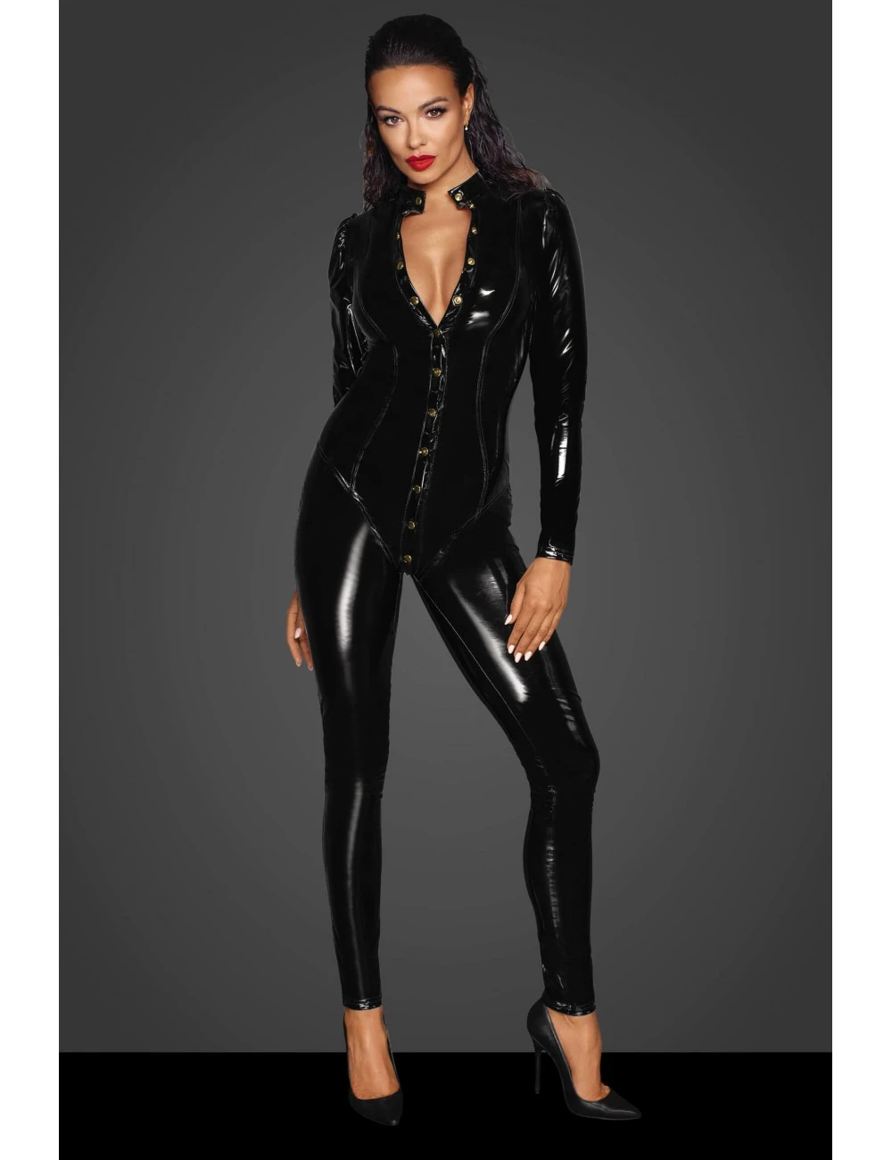 Combinaison Vinyle F247 Fabulous Noir Handmade