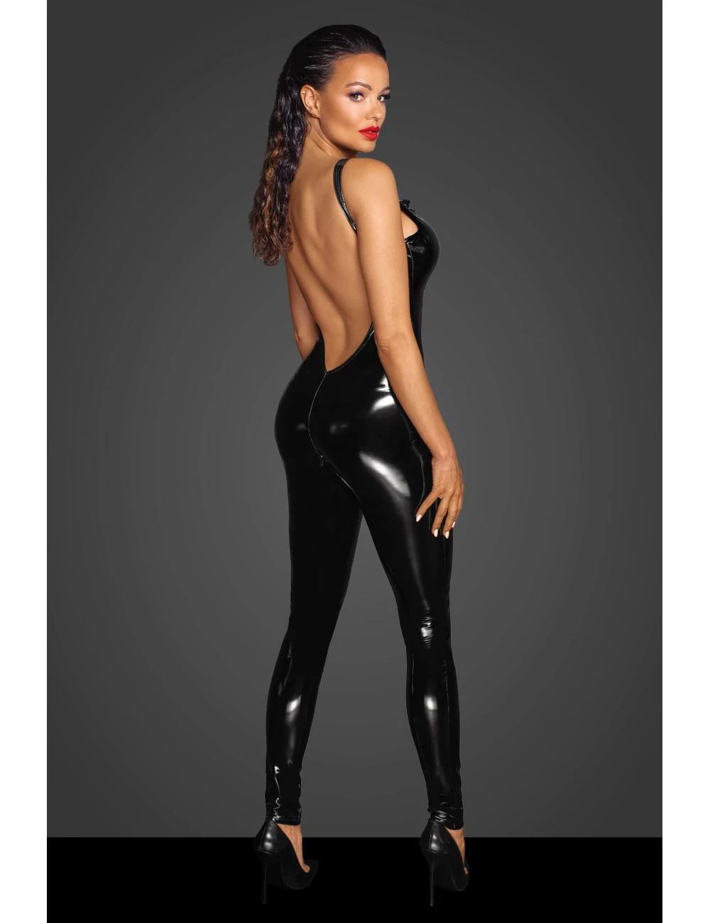 Combinaison Vinyle F249 Fabulous Noir Handmade – Image 2