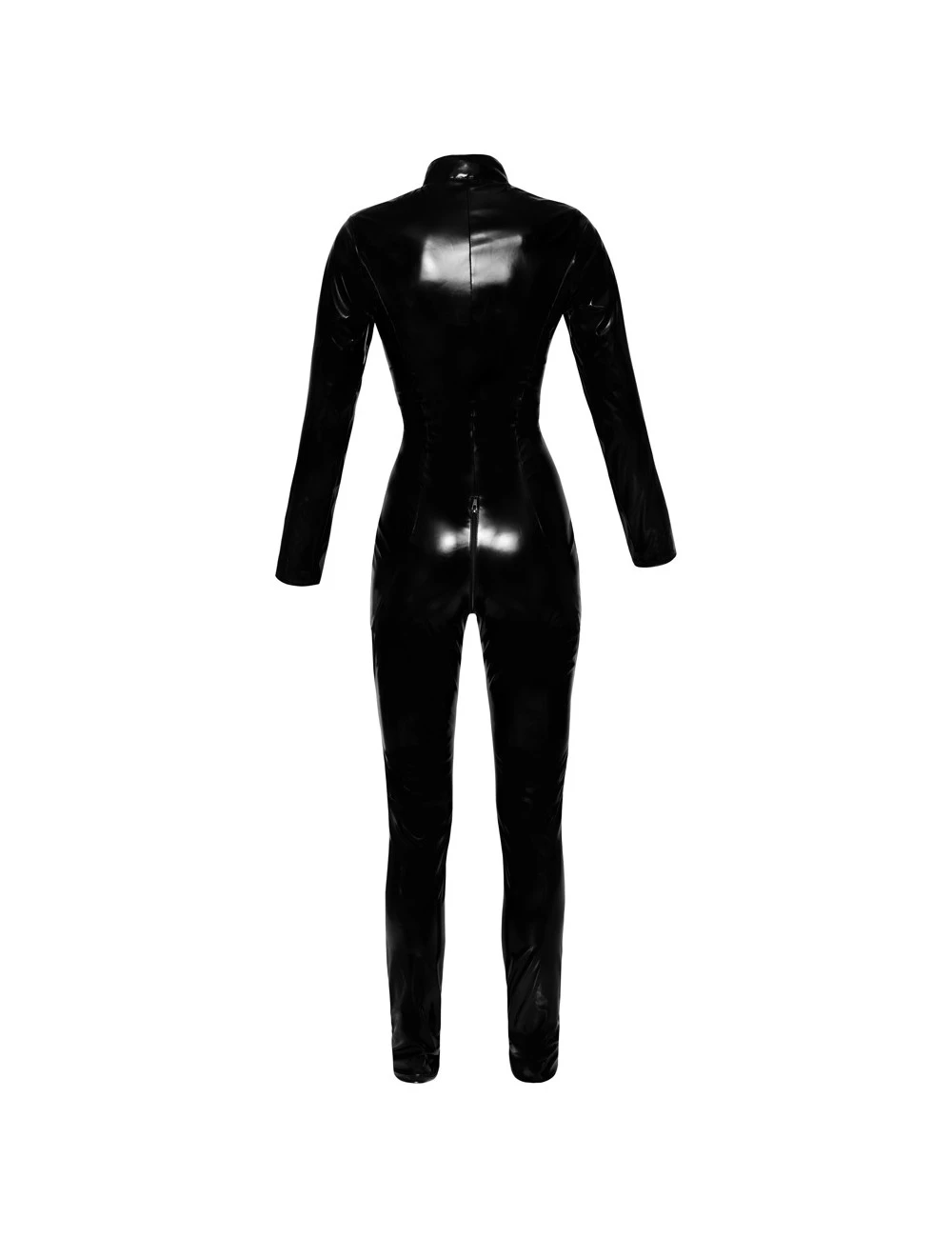 Combinaison Vinyle Noir Zip Laura Black Level – Image 5