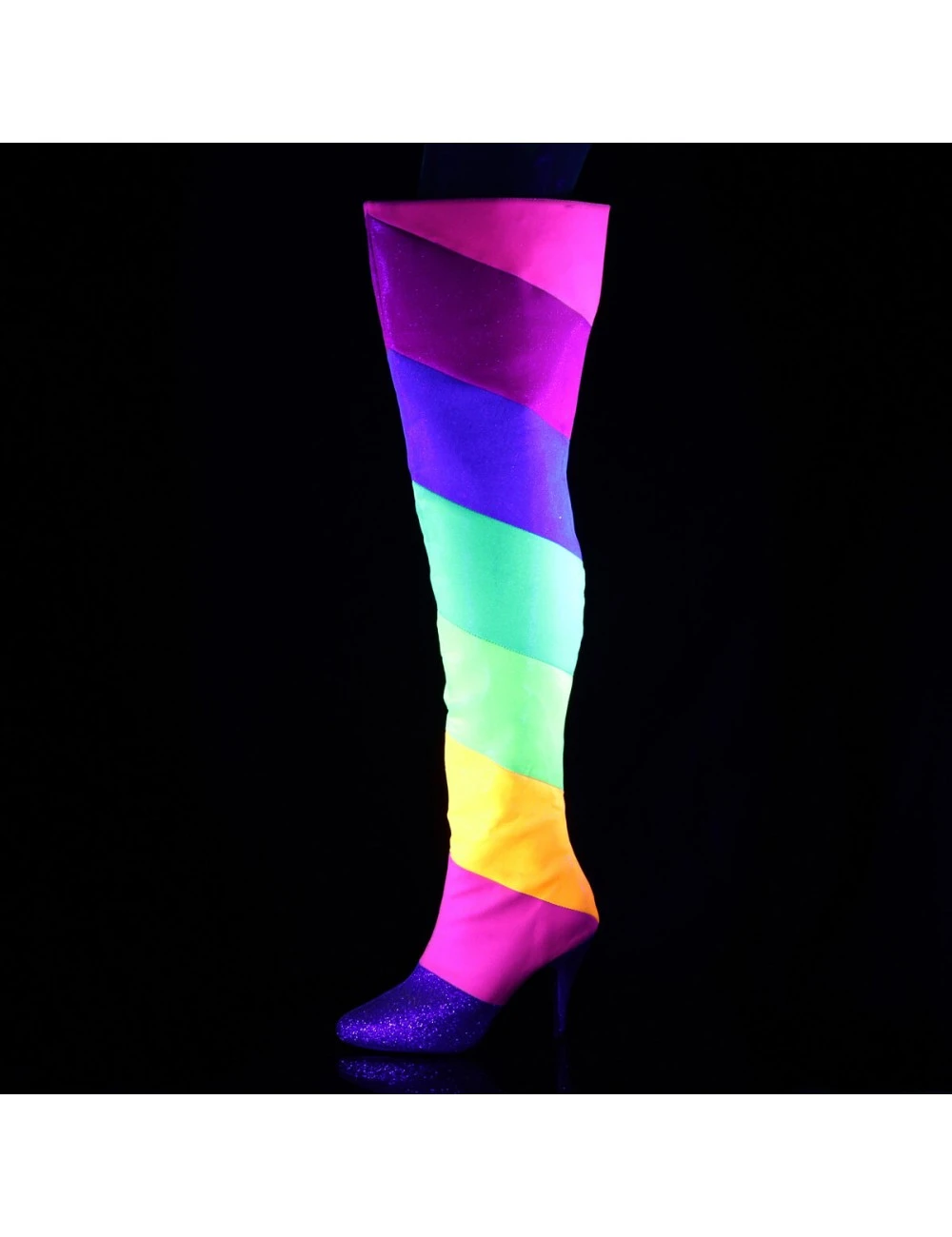 Pleaser USA Shoes Cuissarde Arc En Ciel Dream-3012RBG PLEASER – Image 3