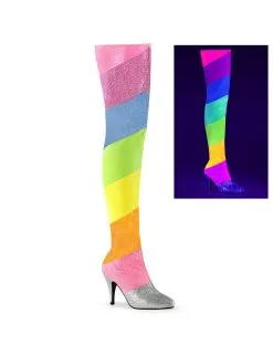 Pleaser USA Shoes Cuissarde Arc En Ciel Dream-3012RBG PLEASER