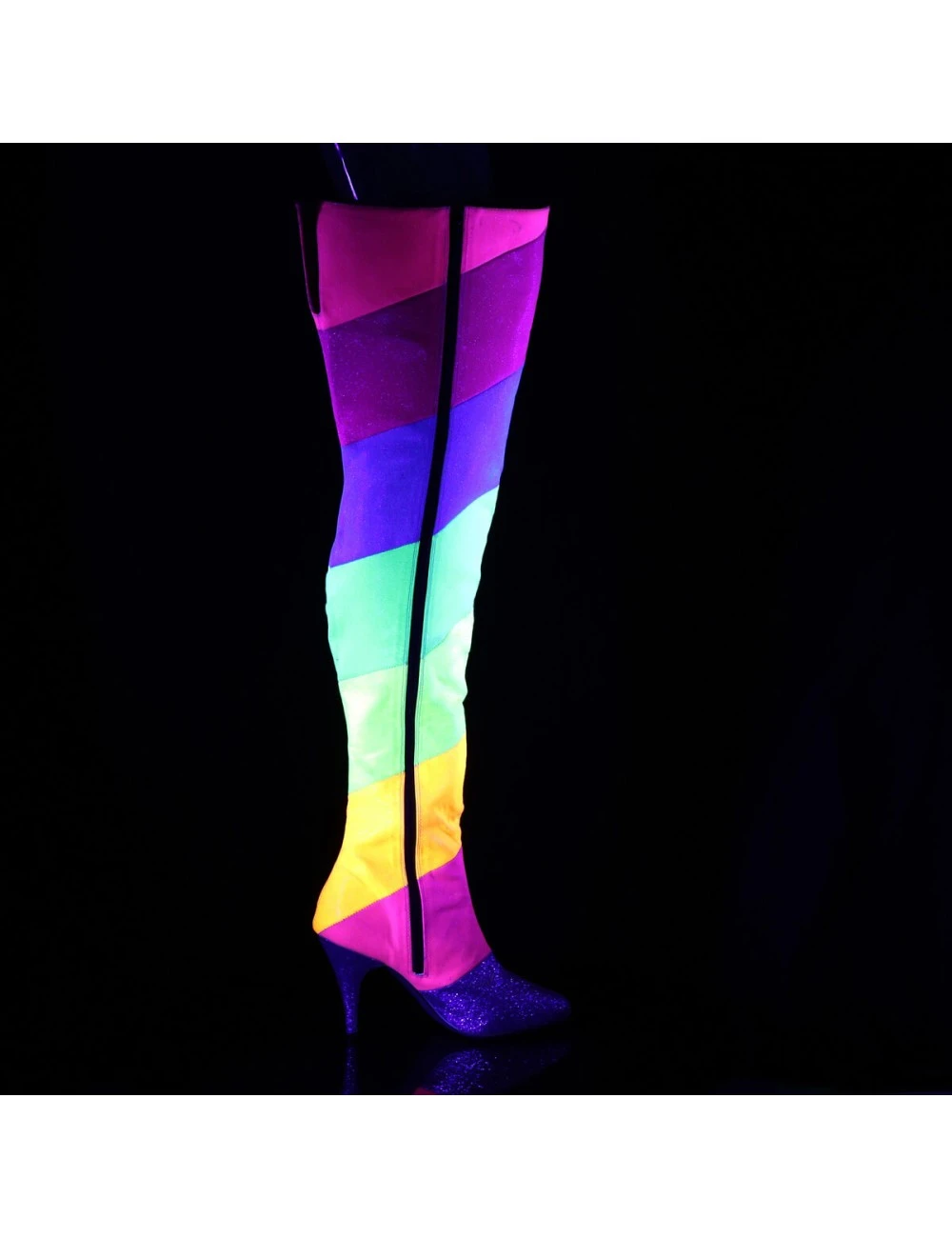 Pleaser USA Shoes Cuissarde Arc En Ciel Dream-3012RBG PLEASER – Image 5