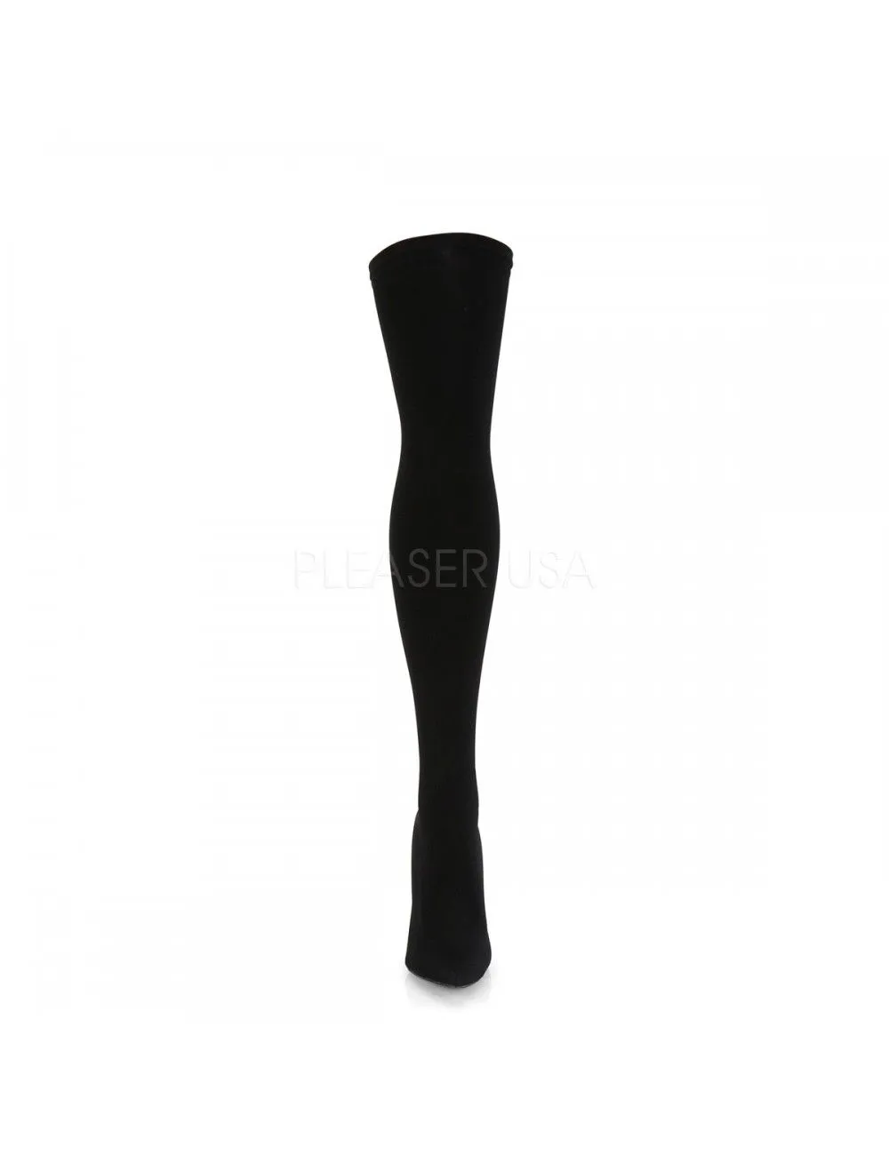 Pleaser USA Shoes Cuissarde Talons Aiguilles Noir Moulante Courtly Pleaser – Image 2