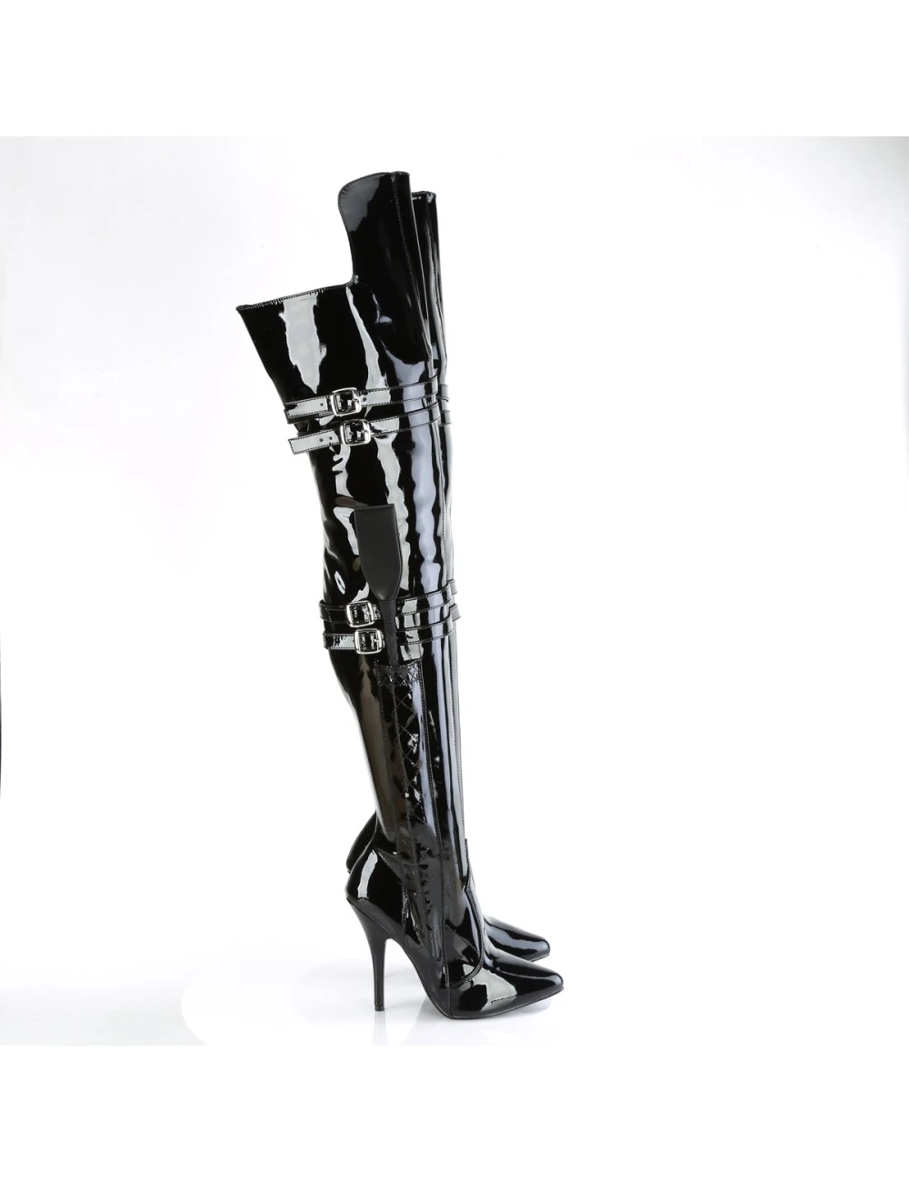 Pleaser USA Shoes Cuissardes Talons Hauts Noir Seduce 3080 Pleaser – Image 3