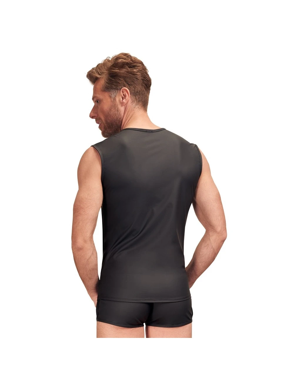 Débardeur Noir En Résille Et Wetlook NEK – Image 3