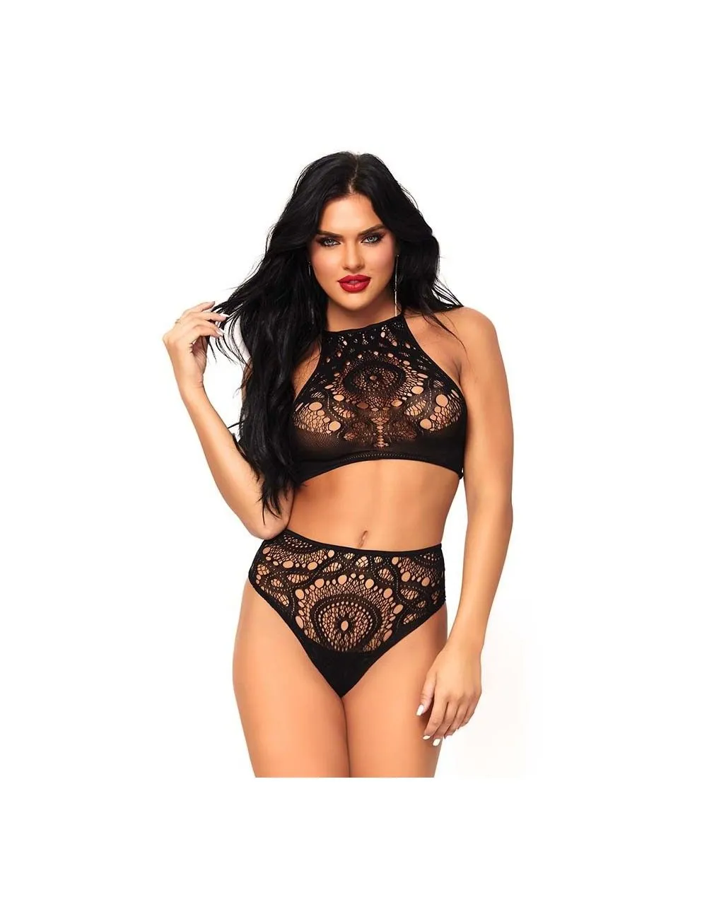 Ensemble 2 Pièces Résille Design LEG AVENUE – Image 3