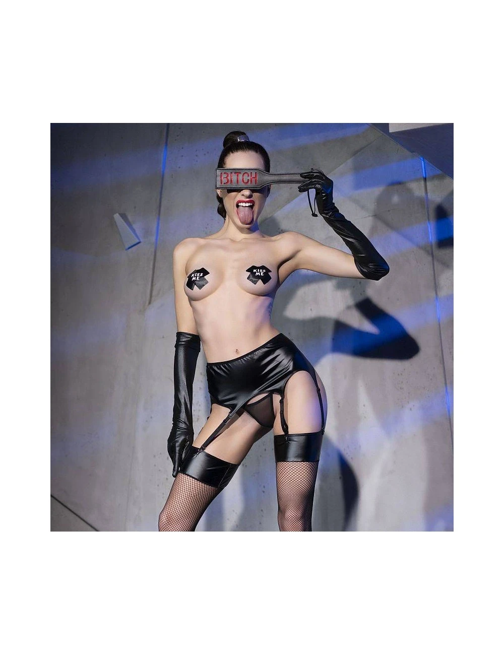 Ensemble 6 Pièces Wetlook Et Résille Chilirose – Image 5