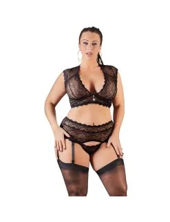Cottelli Collection Ensemble Bralette & String Noir Cottelli