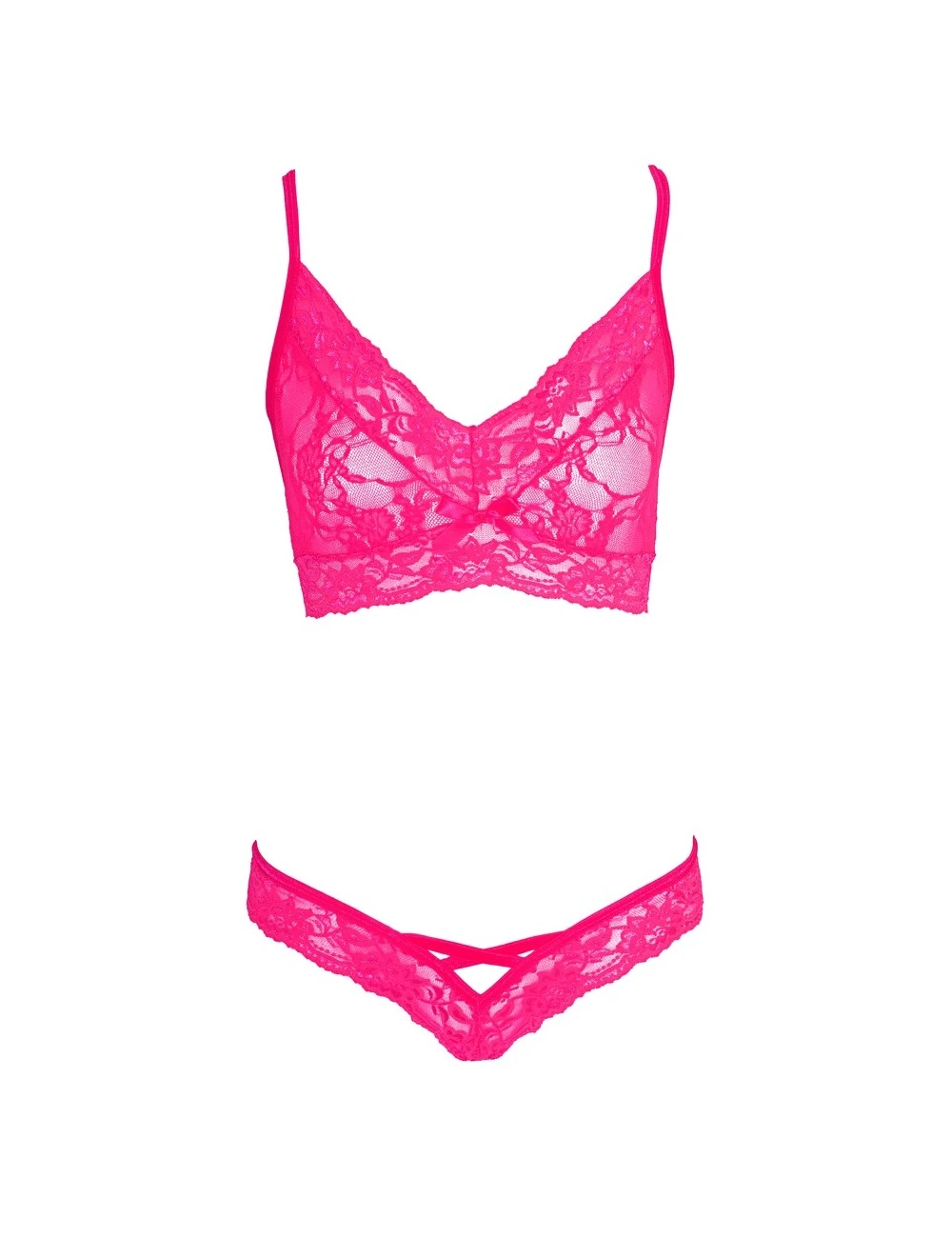 Cottelli Collection Ensemble Lingerie En Dentelle Rose Cottelli – Image 4