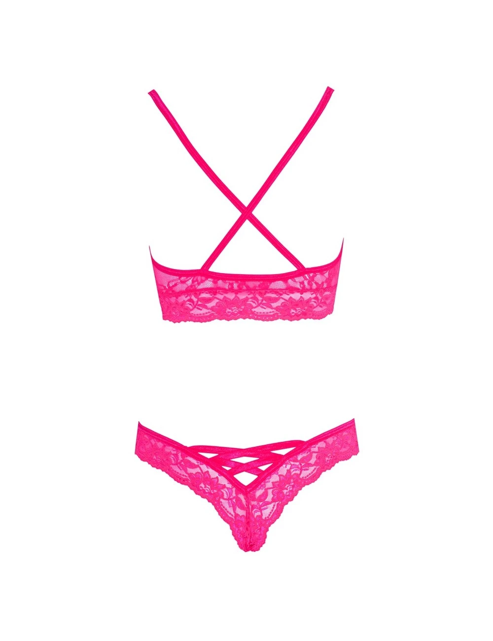 Cottelli Collection Ensemble Lingerie En Dentelle Rose Cottelli – Image 5