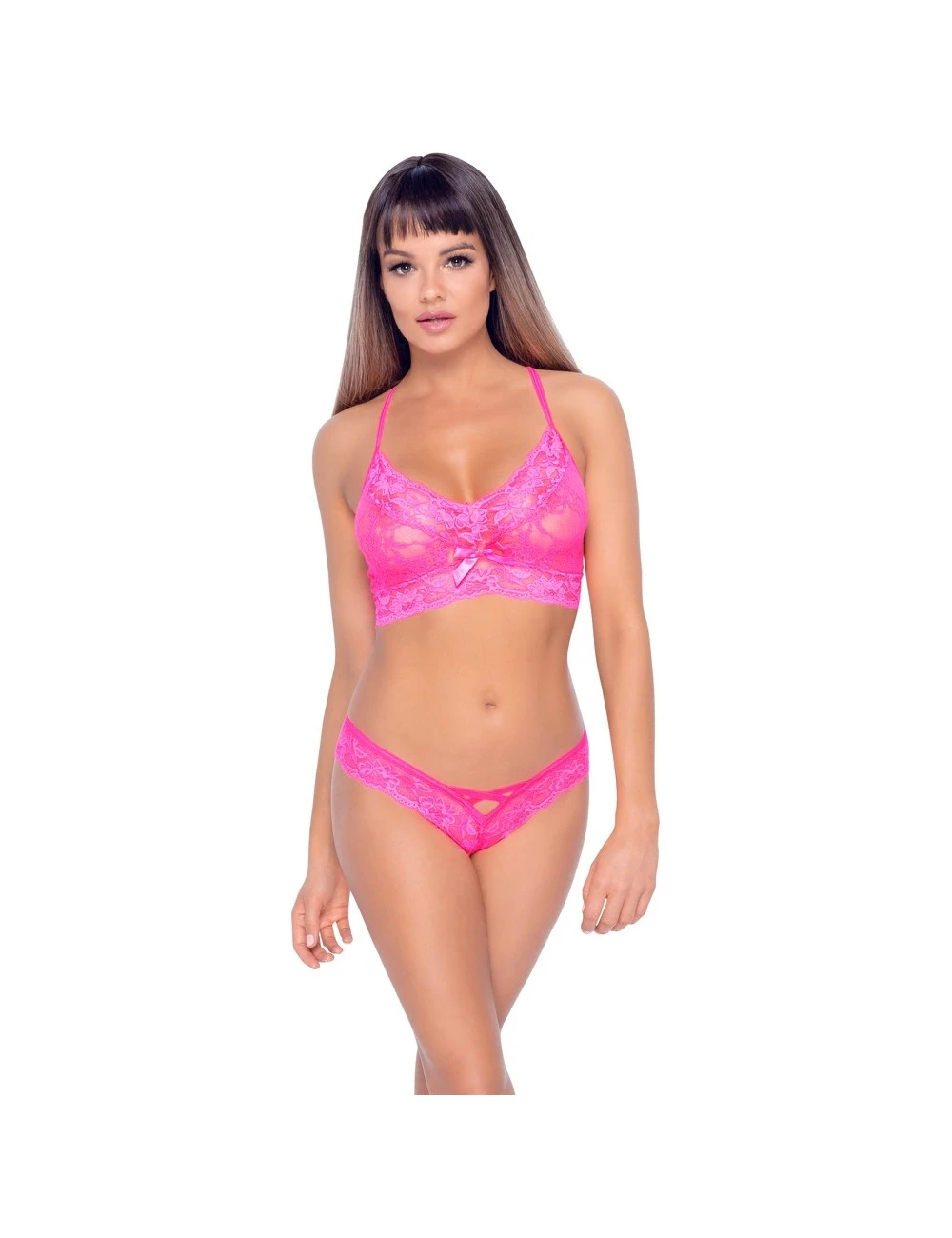 Cottelli Collection Ensemble Lingerie En Dentelle Rose Cottelli