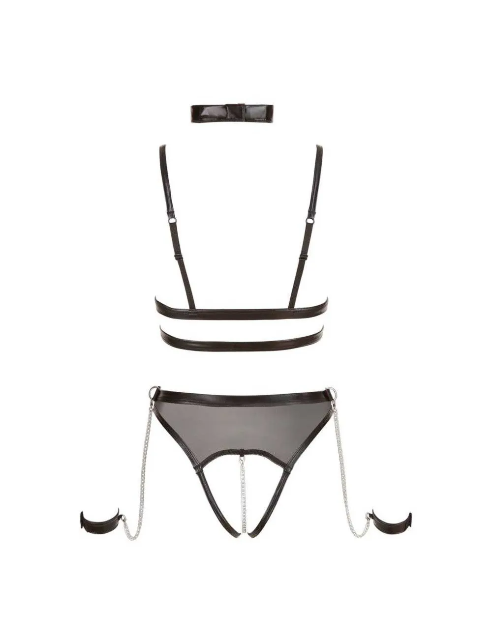 Ensemble Lingerie Erotique Ouvert Avec Chainettes Cottelli Collection – Image 5