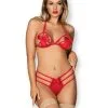 Obsessive Lingerie Ensemble Rouge 2 Pièces Giftella Obsessive